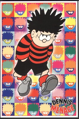 Moderne Postkarte: Beano Comicfigur - DENNIS DIE BEDROHUNG. Kostenloser Versand UK