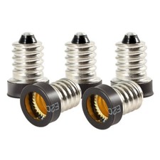 6pcs E14 to E12 European Base to Candelabra Screw Socket Adapter Converter