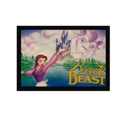 Disney Beauty And The Beast Castle Art Framed Textured Picture Print Ebay