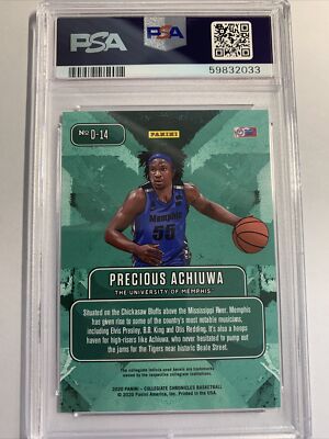 2020 Precious Achiuwa Panini Prizm DP Rookie Downtown Psa 10 Pop 2