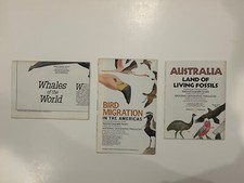 Vintage 1970s National Geographic Magazine Animal Descriptive Maps Bird-Lot Of 3