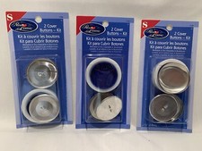 Prym Button Cover Kits 1.5  Dia. 3 Sets New Sewing Craft Supplies