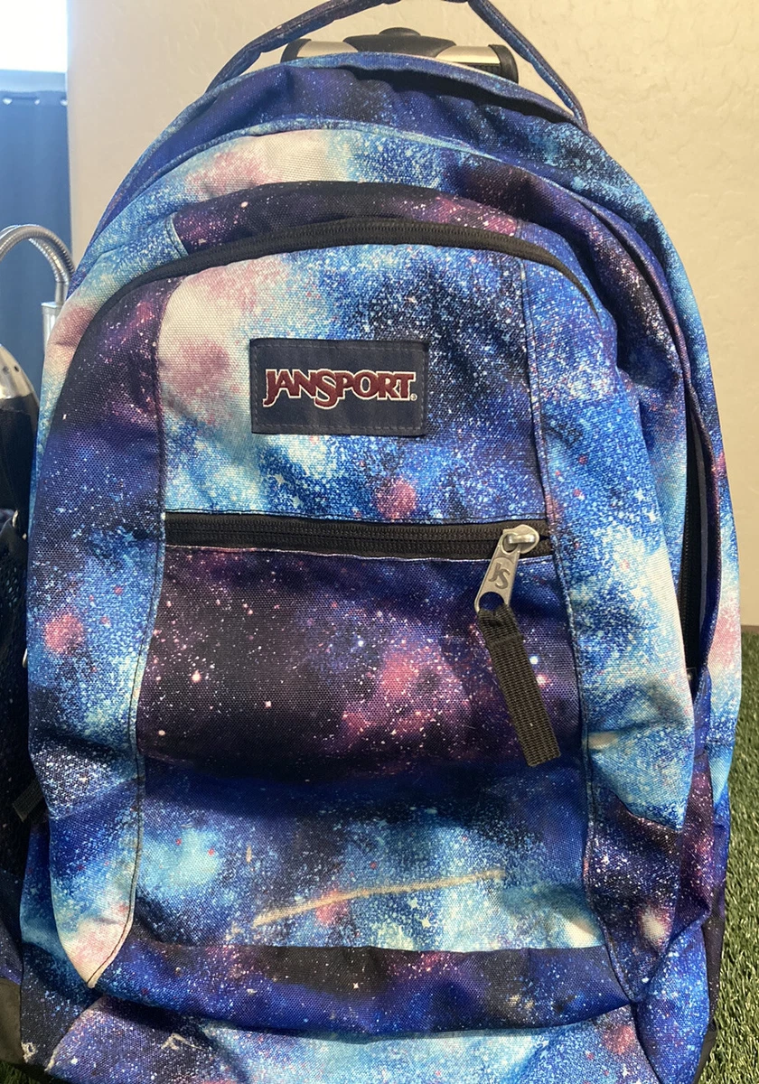 Jansport Rolling Backpack DriverShould Strap Galaxy Print | eBay