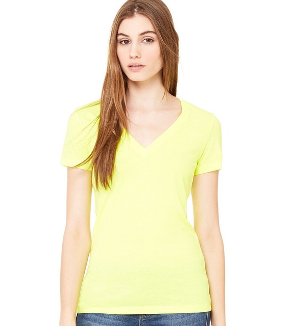 Download Bella + Canvas 6035 Deep V-Neck Tshirt Womens Short Sleeve ...