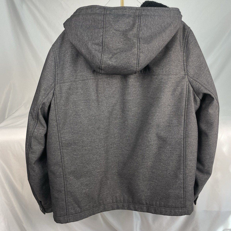 Dockers Arctic Cloth Sherpa Storm Hooded Jacket Coat Gray Men's Size