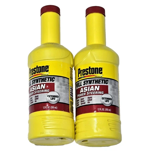 2 Pack Prestone Full Synthetic Asian Power Steering Extended Life 12oz.
