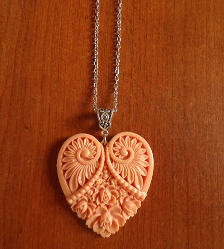Collier Argenté 45cm Avec Pendentif Feuille 32x19mm - Neuf Sans Emballage