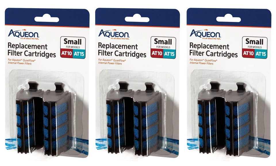Aqueon 6 Pack of Replacement Filter Cartridges for QuietFlow Internal Power F...
