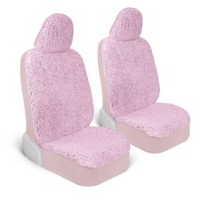 Pink Sherpa Fleece Seat Covers 2-pack For Cars Fits Auto Trucks Pink Sherpa Fleece Seat Covers 2-pack For Cars Fits Auto Trucks