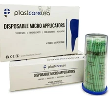 400 (4 Kegs) Green Dental Micro Brush Lash Tools Regular Tips, USA Seller