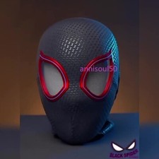 Máscara De Lycra De Spider-Man Miles Morales – Cubrecabeza De Cara Completa Para Halloween, Cosplay Y Fiestas Temáticas