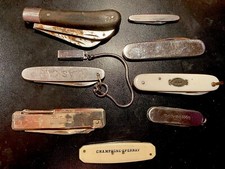 Rare Lot Couteaux Pliants Vintage Pocket Knife Pocketknife French Antique