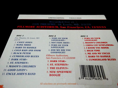 Dave's Picks, Vol. 6: San Francisco, 12/20/69/St. Louis, 2/2/70 by