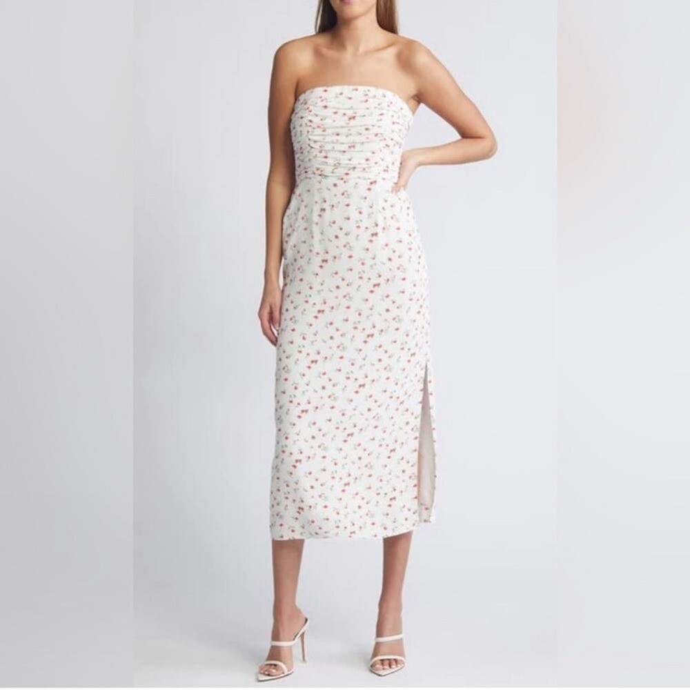 knee length dresses for ladies 3/piece] 4-Way Ruched Tube Midi Dress – Capella Outlet