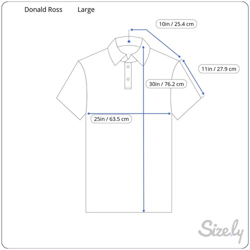 Donald Ross Men's Large Blue Polo Golf Shirt White Eagle Golf Club Logo - Picture 7 of 7