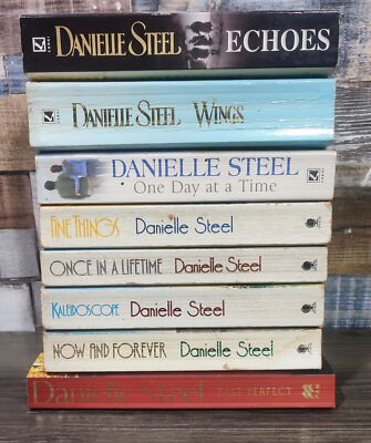 8x Danielle Steel Paperback Books; Echoes, Wings, Fine Things, Kaleidoscope, etc
