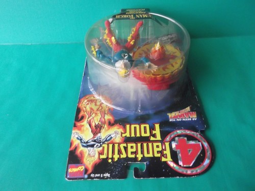 Fantastic Four Human Torch 5.25" Figure w/Firestorm Action Platform 1996 Marvel0 - Picture 7 of 12