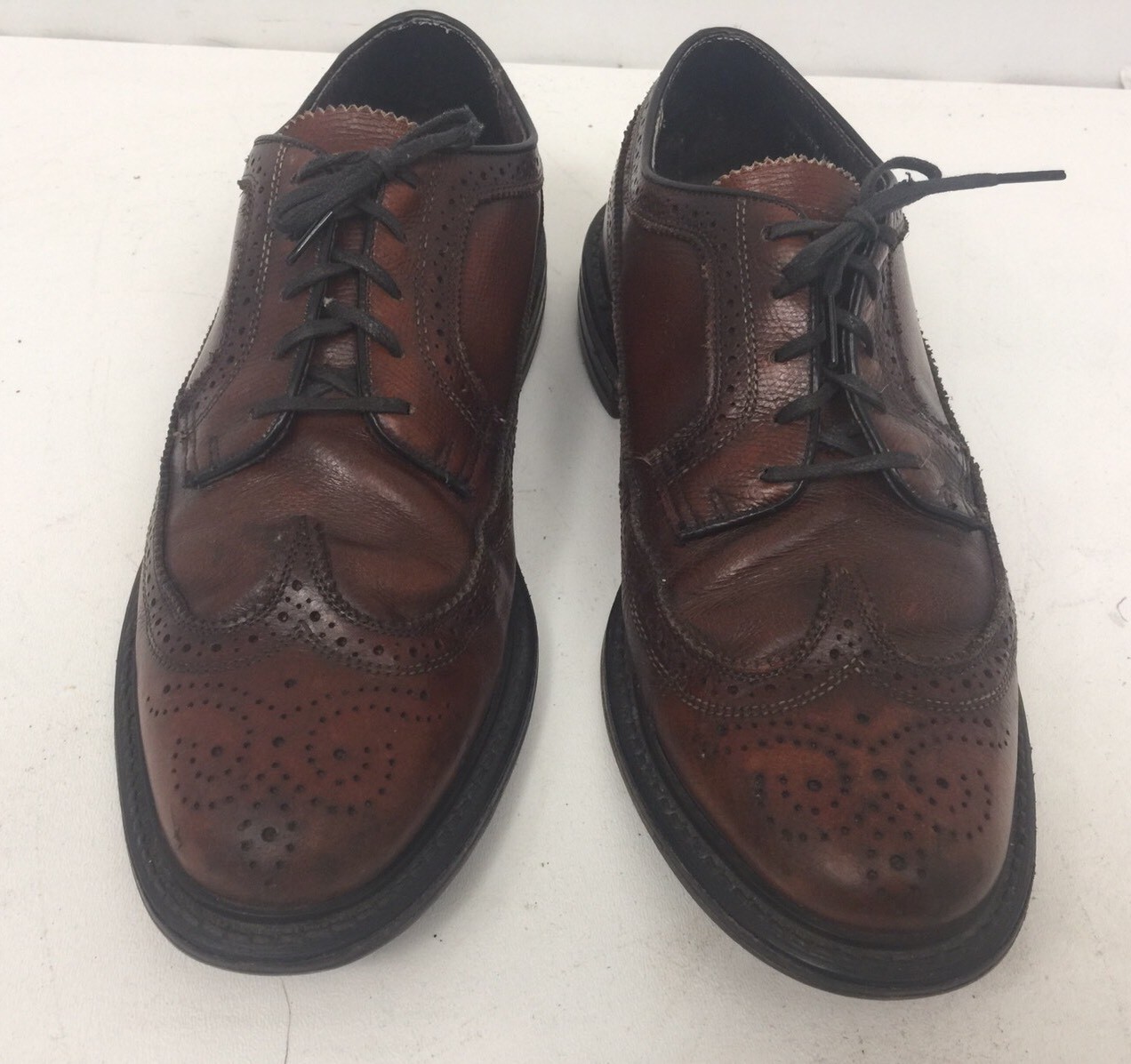 Vintage Florsheim Imperial Brown Pebble Leather L… - image 2