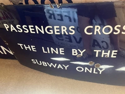 Nice Original LNER Enamel Sign Subway great conseion - Image 1 of 3