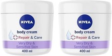 NIVEA Body Repair & Care Cream (400ml Jar) Pack of 2