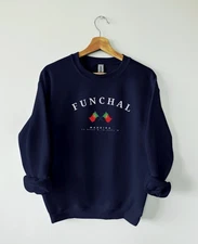 Funchal Unisex Sweatshirt Travel Gift Portugal National Flag Souvenir Tee
