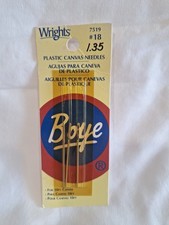 Boye Wrights 7519  18 Plastic Canvas Needles 3 Pack for 10 pt Canvas