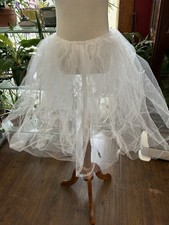 Lot of 2 Leo's Dancewear White Child Size Tutus 18" Long 3 layers