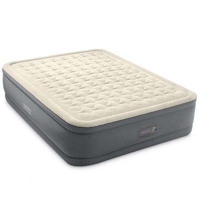 Intex PremAire II Elevated Airbed - Queen - Gray, 18'' Inflatable Mattress