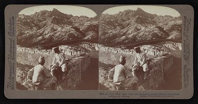 Seoul Korea 1904 Old City Wall Mountains Stereoview Underwood Underwood