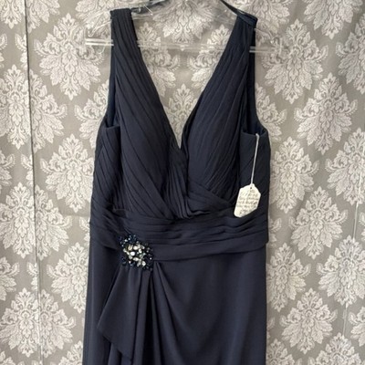 Modern Maids Collection Navy Sleeveless Bridesmaid Size 16 Style 2486 Lot#12
