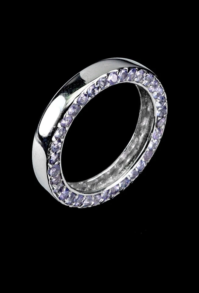 ¡Al por menor $980! Anillo de eternidad de tanzanita de 1,00 quilates banda UGL CERT nuevo Foto 2 de 3