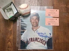 Juan Marichal Signed Rawlings National League Baseball With Photo & Ticket Stub