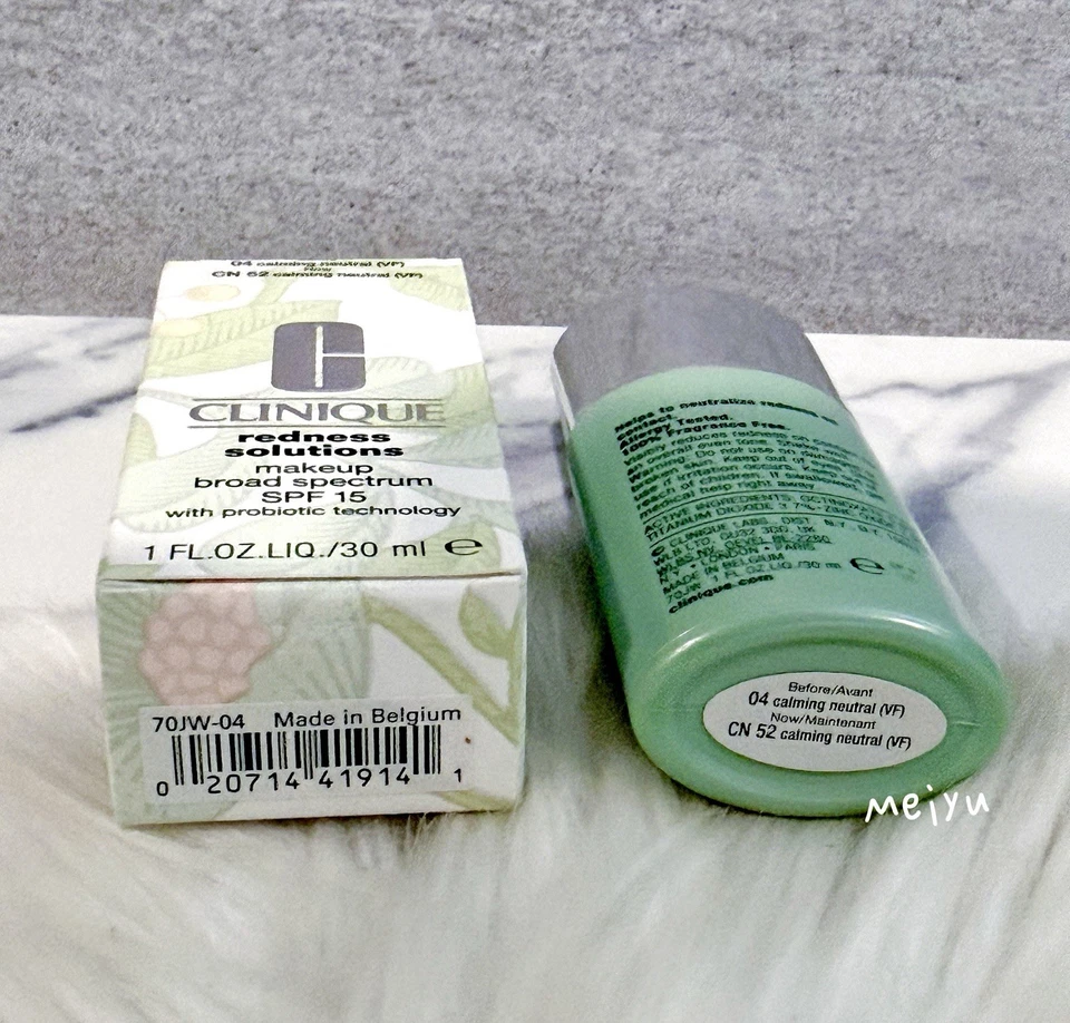 ~04 Calming Neutral(VF)~Clinique Redness Solutions Makeup, SPF 15, 1oz/30mL, NIB - Image 4 of 4