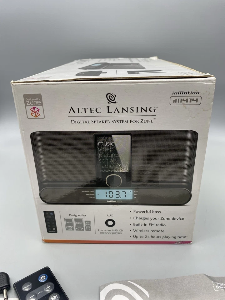 Sistema de audio base portátil Altec Lansing im414 - Microsoft Zune radio FM REPUESTOS Foto 4 de 4