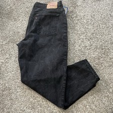 Vtg Levi's 550 Jeans Womens 20W 36x30 Black Relaxed Tapered Leg Made in USA 1601