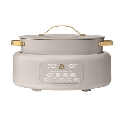 Beautiful 10 in 1, 6 Qt Electric Multi-Cooker, Porcini Taupe by Drew Barrymore