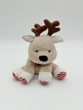 Carters Reindeer Plush Red White Striped Paws Precious Firsts Stuffed Toy 8"