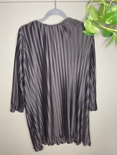 Loft Brown Pleated Long Sleeve Dress