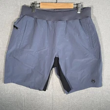Greyson Shorts Mens M Blue Navy Fulton Lined Athletic Workout Performance 9”