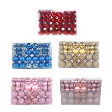 Colorful Christmas Ball Ornament 100pcs/box Decorations Hanging Ornaments Set