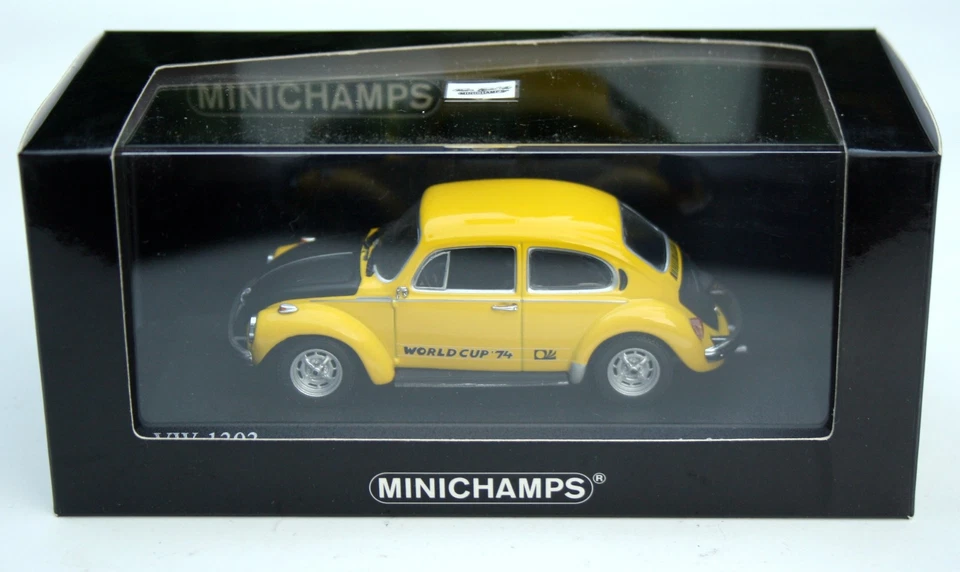 VW Maggiolino 1303 Sondermodell " World Cup 1974 ",Giallo Rally,MINICHAMPS Im M. - Immagine 4 di 4