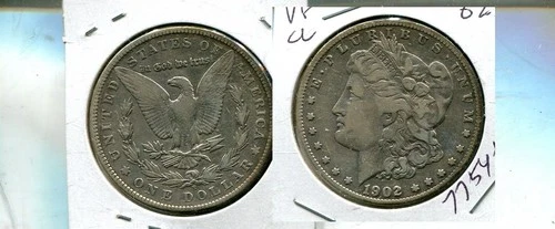 1902 S MORGAN SILVER DOLLAR VF CL 7754T