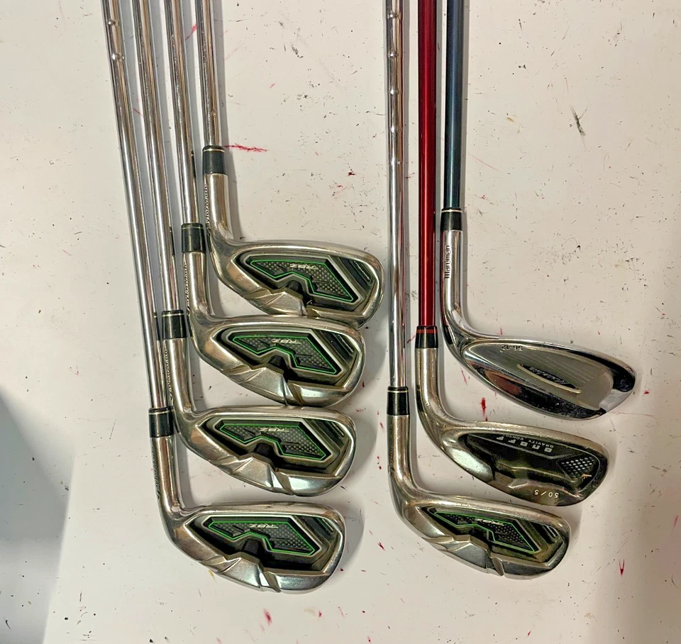 Taylormade Juego Completo Driver, 3W, 5W, 6-PAS Hierros Rígido Flex Putter Carro Bolsa - Imagen 2 de 4