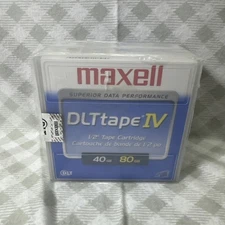 2 Sealed Maxell DLT-IV 40 GB DLT Tapes 183270 1/2" Tape Cartridge Made in Japan