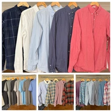 Mens Shirts, Size L, HUGE Lot -- High Quality Brands (36 Shirts Total) - VIDEO