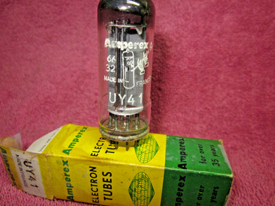 NIB  Amperex Bugle Boy UY41/31A3 Rectifier Tube FRANCE