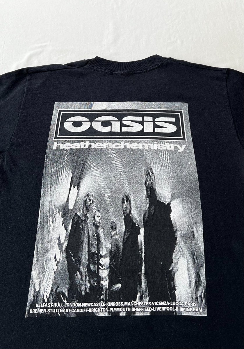 Vintage 2002 Oasis Heathen Chemistry Britpop Black T-shirt Sz M | eBay