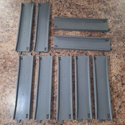 Tomy Thomas 1993 Race Car Track Straight Pieces Lot Gray 7 Pieces