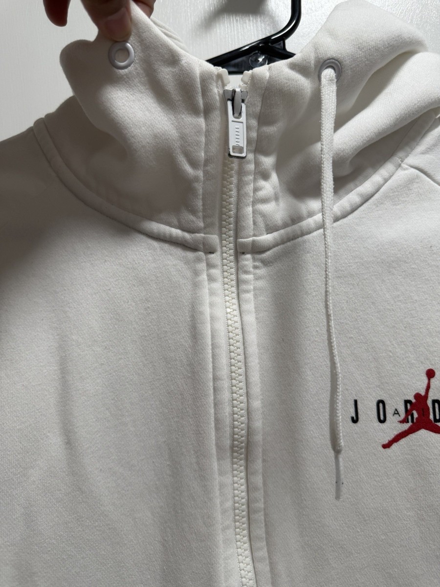 Nike Air Jordan Set Hoodie Pullover XL & Pants L Fleece White Logo