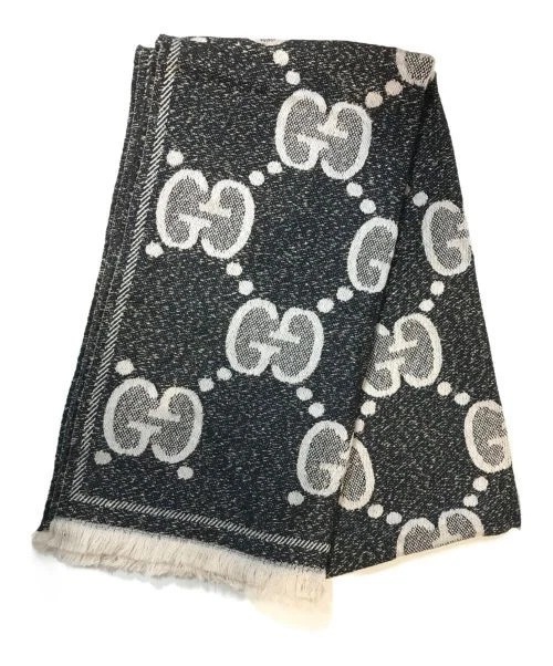 Gucci GG écharpe laine pailletée logo jacquard accessoire de mode Japon